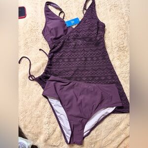 Cupshe Purple Crochet Swimsuit